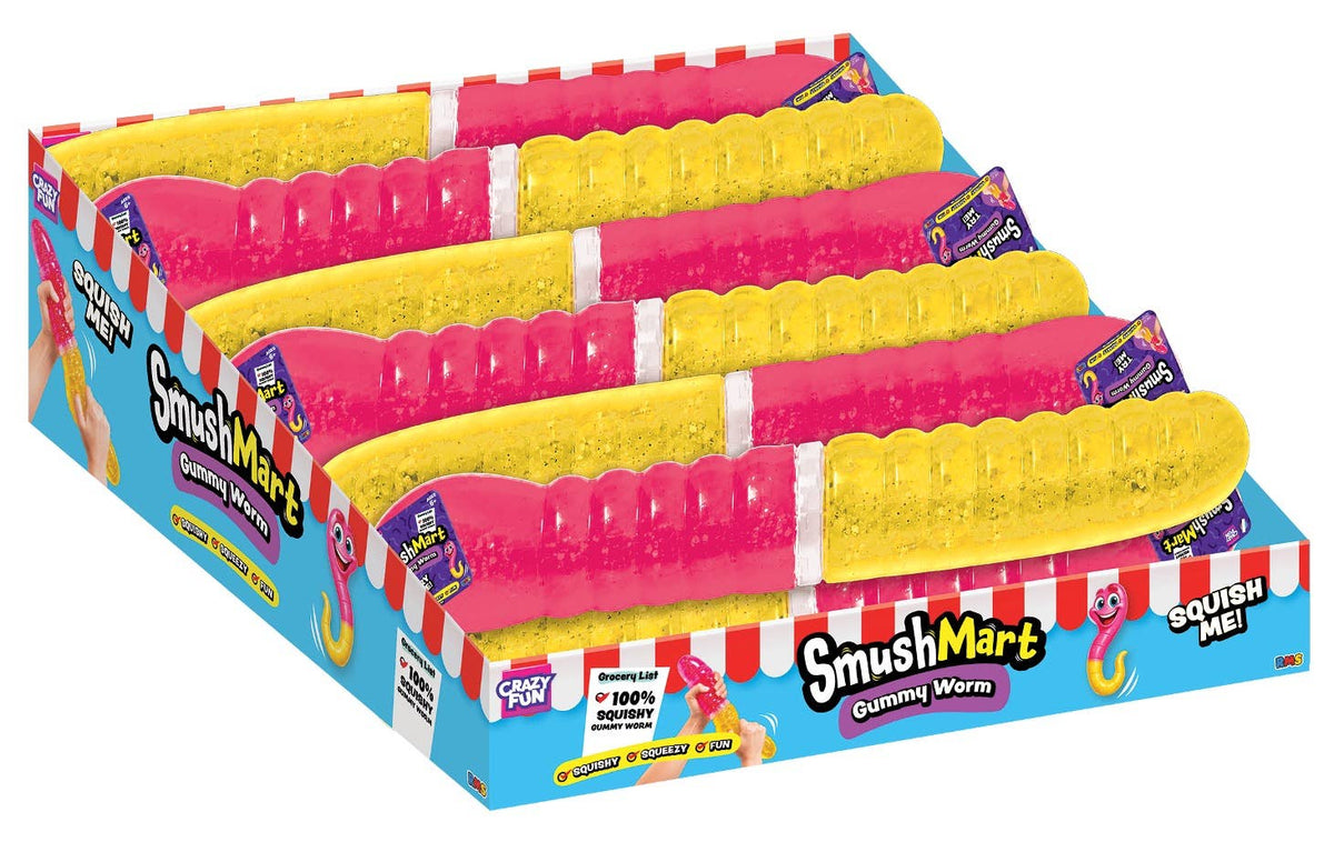 PREORDER - RMS® SmushMart™ Giant 15" Gummy Worm Squishy 1pc