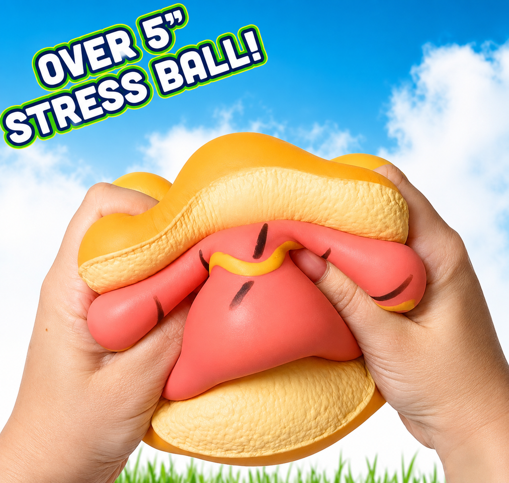 Sunny Days Jumbo Hot Dog Squishy – 2-in-1 Removable Bun Stress Toy
