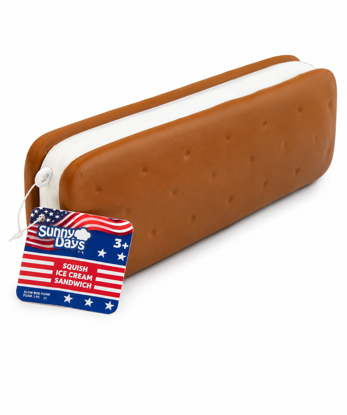 Sunny Days Jumbo Ice Cream Sandwich Squishy – Stretch & Squeeze Sensory Toy