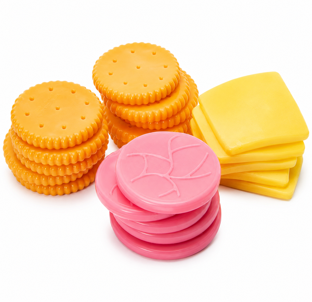 Crazy Fun Squishy Stack Flingers – Ham & Cheese Sensory Food Toy Set