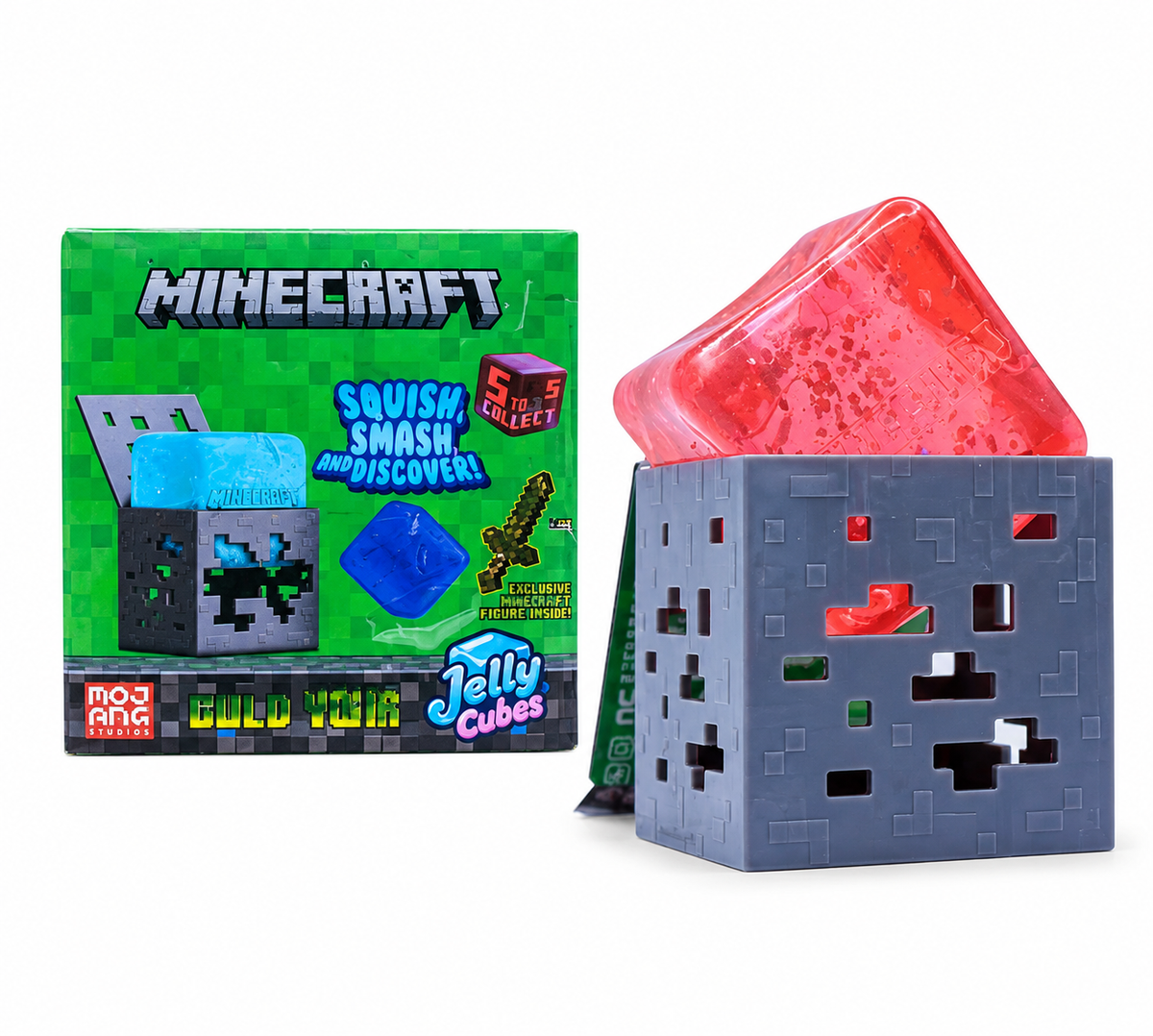 Minecraft Jelly Cube Squishy – Mystery Color Collectible Sensory Toy