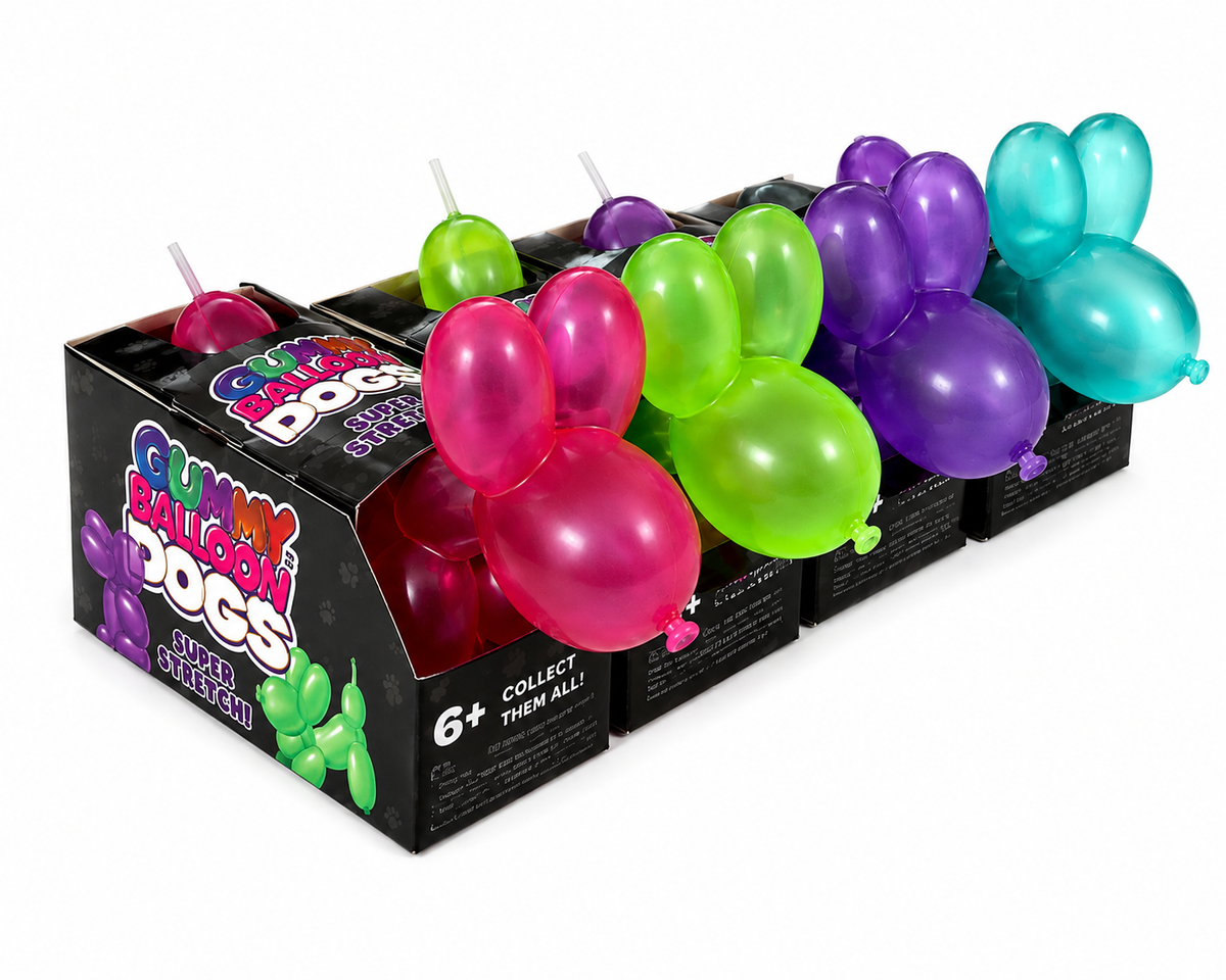 Gummy Balloon Dogs Super Stretch Sensory Squishy Toy – Assorted Colors