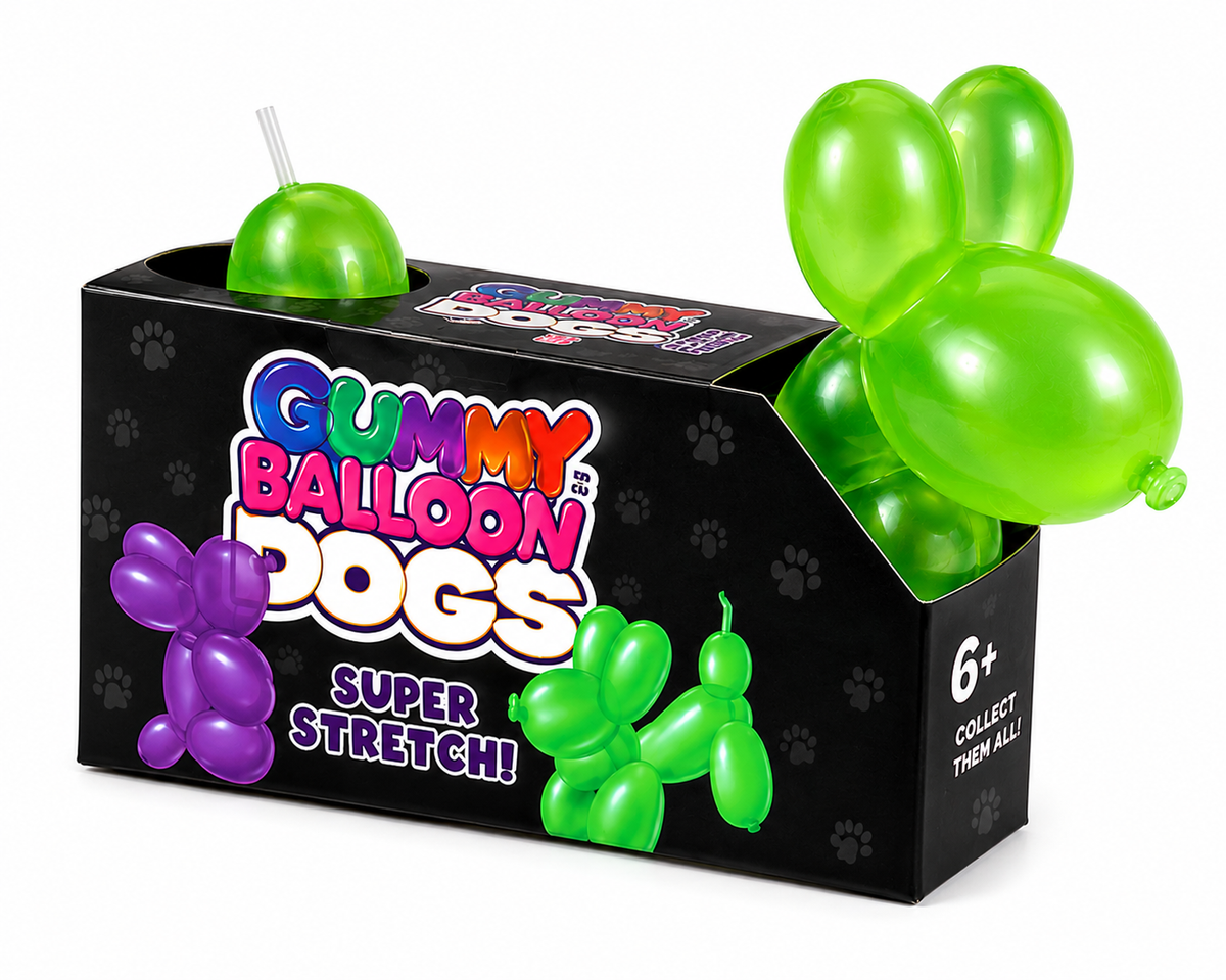Gummy Balloon Dogs Super Stretch Sensory Squishy Toy – Assorted Colors