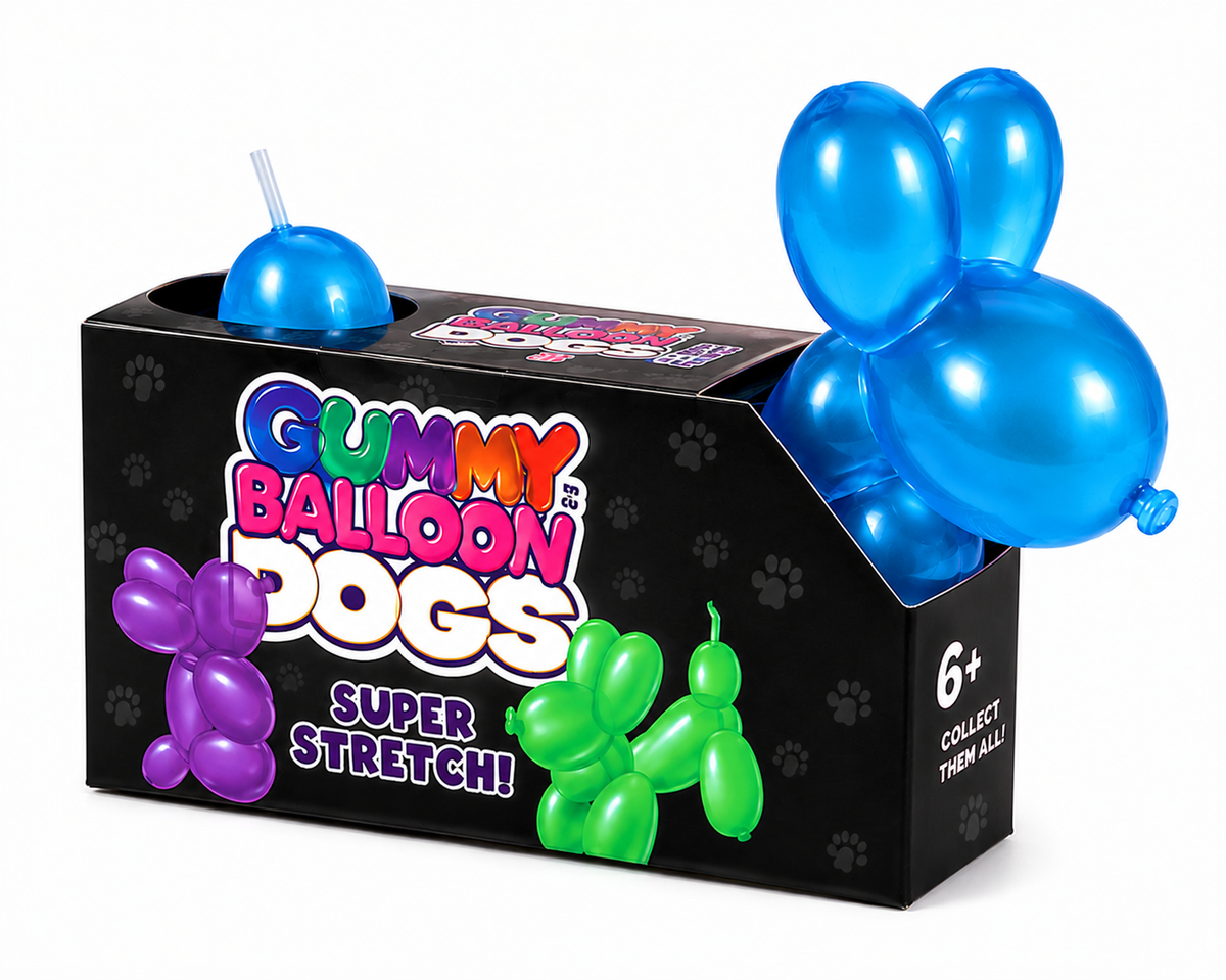 Gummy Balloon Dogs Super Stretch Sensory Squishy Toy – Assorted Colors