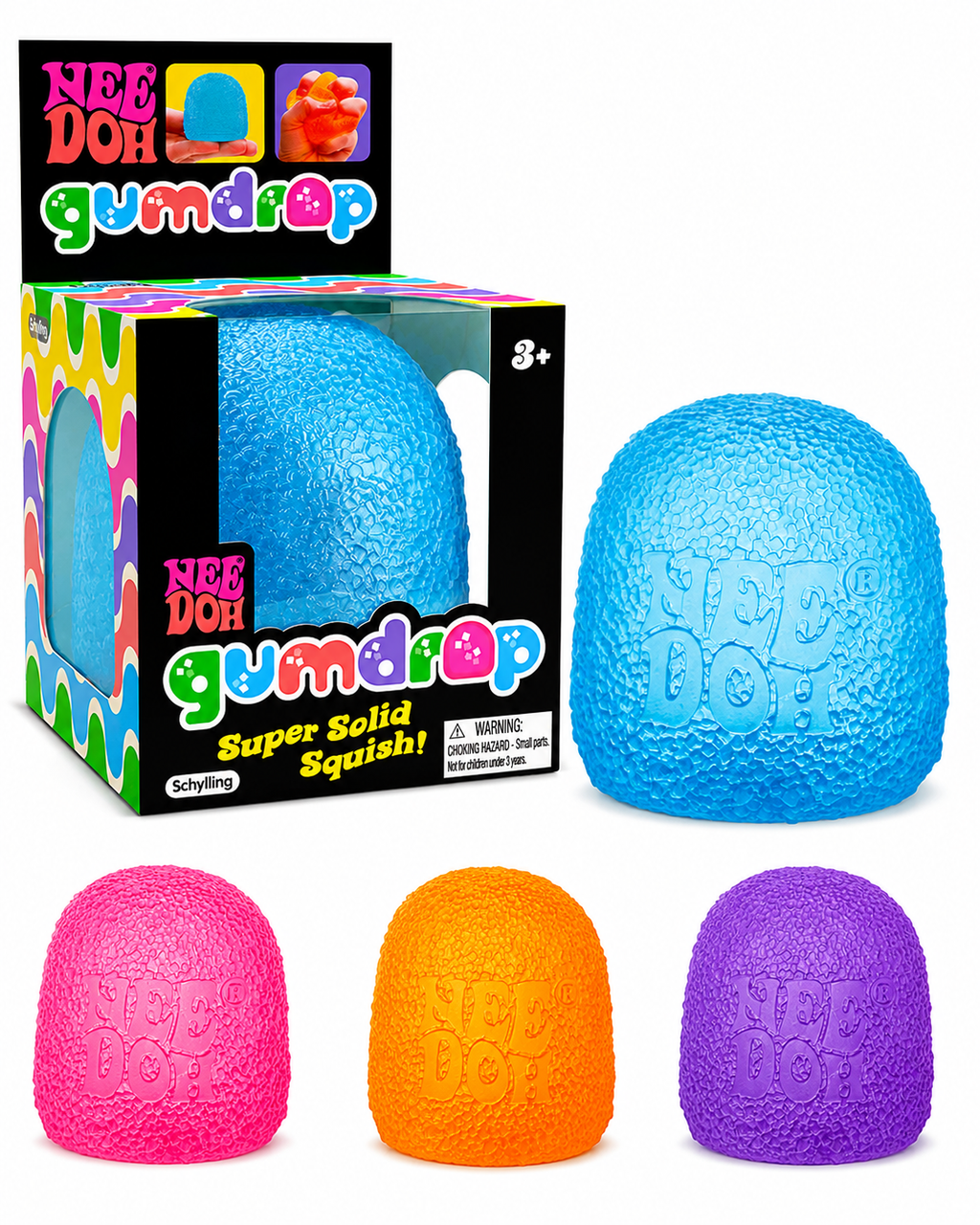 Authentic NeeDoh Gumdrop – Super Solid Squish Sensory Toy