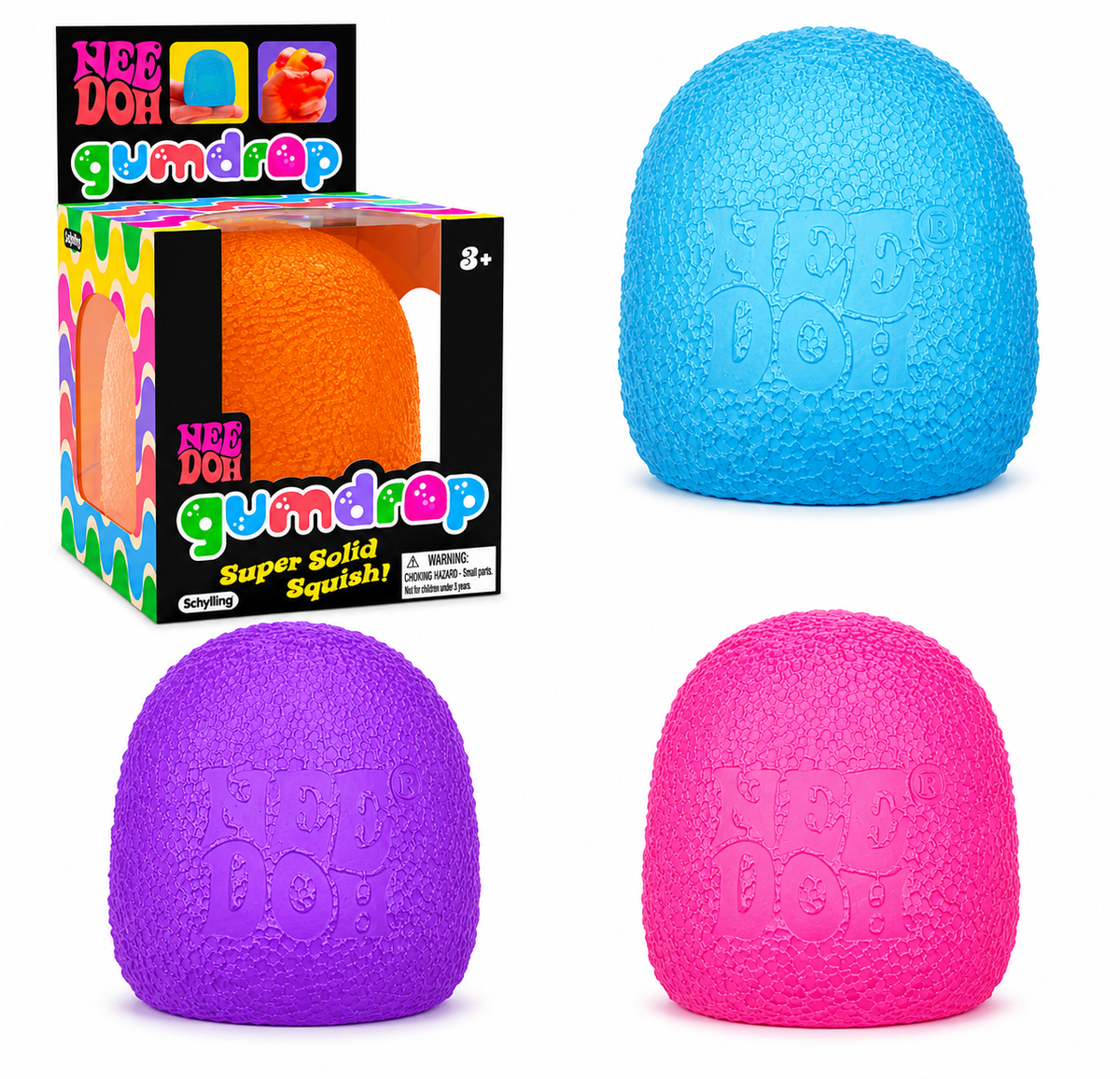 Authentic NeeDoh Gumdrop – Super Solid Squish Sensory Toy
