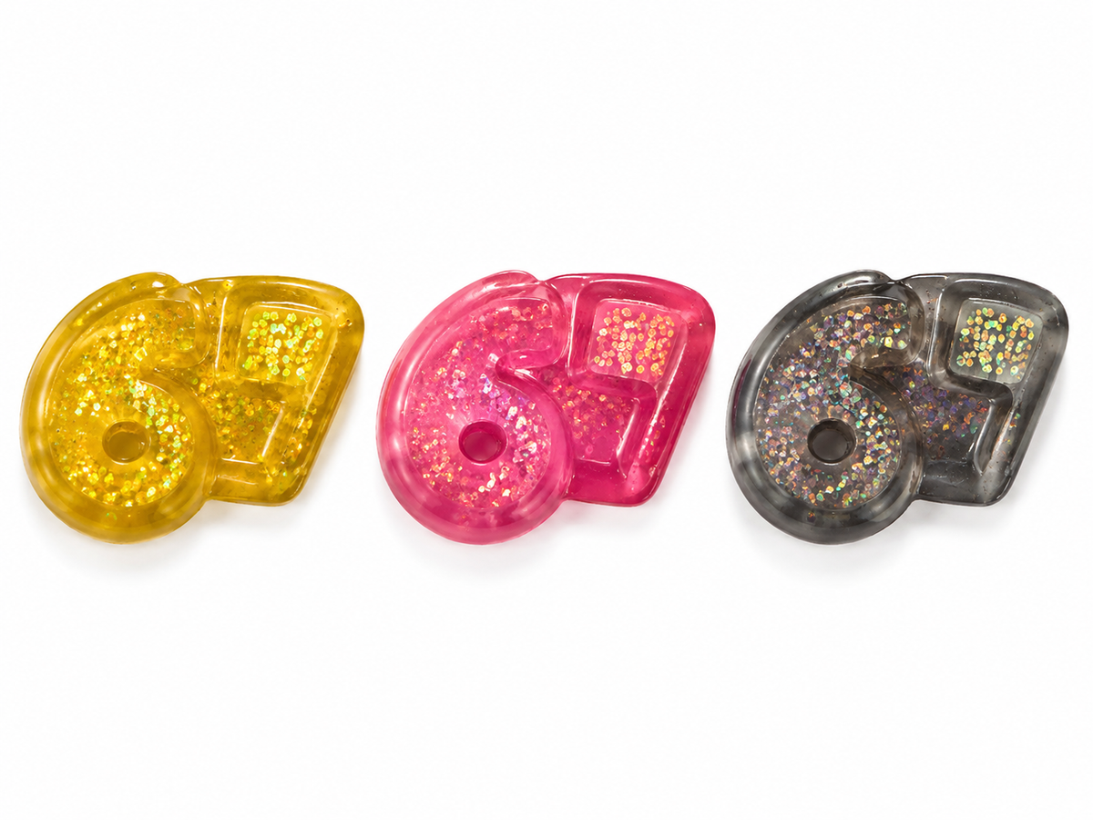 67 Glitter Squishy – Sparkly Number Sensory Toy